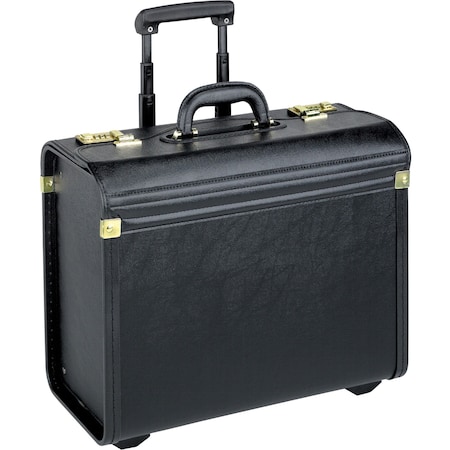 Lorell Rolling Luggage Case, 14" x 22" x 8", Black LLR61613
